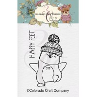 Colorado Craft Company - Kris Lauren ~ Happy Feet Mini (stamp and die bundle)