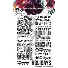 Colorado Craft Company - Savvy Sentiments ~ Holiday Quick Cards Small  