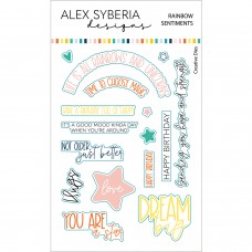 Alex Syberia Designs - Rainbow Sentiments Die Set