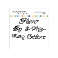 Alex Syberia Designs - Be Merry Sentiments Die Set