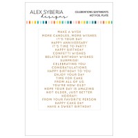 Alex Syberia Designs - Celebrations Sentiments Hot Foil Plate