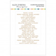 Alex Syberia Designs - Celebrations Sentiments Hot Foil Plate