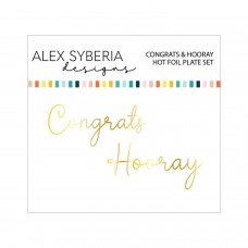 Alex Syberia Designs - Congrats and Hooray Hot Foil Plate Set