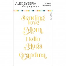 Alex Syberia Designs - For Her Sentiments Hot Foil Plate Set