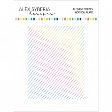 Alex Syberia Designs - Elegant Stripes Hot Foil Plate