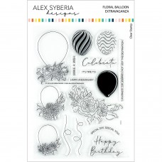 Alex Syberia Designs - Floral Balloon Extravaganza Stamp Set