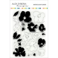 Alex Syberia Designs - Watercolour Flowers Stamp Set