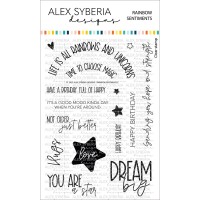 Alex Syberia Designs - Rainbow Sentiments Stamp Set