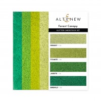 Altenew - Glitter Gradient Cardstock Set - Forest Canopy (3 x 6 inches)