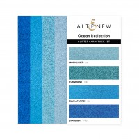 Altenew - Glitter Gradient Cardstock Set - Ocean Reflection (3 x 6 inches)