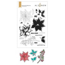 Altenew - Poinsettia and Berries Stamp and Die Bundle