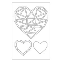 Catherine Pooler - Faceted Heart Trio Stencil Catherine Pooler - Faceted Heart Trio Stencil