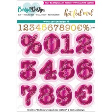 Carlijn Design - Hot Foil - Alfabet typmachine cijfers
