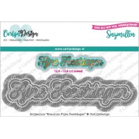 Carlijn Design - Snijmallen - Monoline Fijne Feestdagen