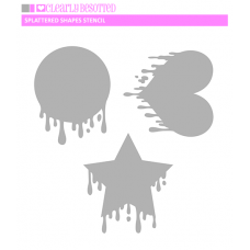 Clearly Besotted - Splattered Shapes Stencil