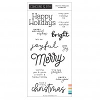 Concord and 9th - Festive Phrases Stamp Set
