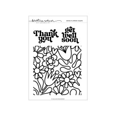 Concord and 9th - Kristina Werner - Retro Flowers Stamp Set
