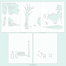 Concord and 9th - Park Bench Stencil Pack