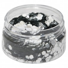 Cosmic Shimmer - Glitter Jewels - Silver Hexagons