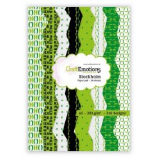 CraftEmotions - Paper pad - Stockholm (green)