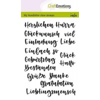 CraftEmotions - Handletter - Wörter Verschieden (DE) - A6 Stamp