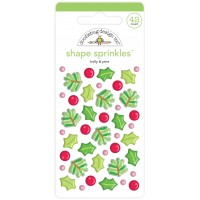 Doodlebug Design - Shape Sprinkles - Holly & Pine Doodlebug Design - Shape Sprinkles - Holly & Pine