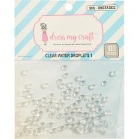 Dress My Craft - Water Droplet Embellishments (100 pieces, 4 mm)