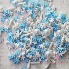 Dress My Craft - Shaker Slices - Snowflakes Mix