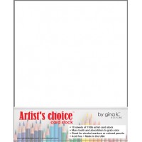 Gina K. Designs - Card Stock - White Artist’s Choice 110lb (10 pack)