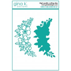 Gina K. Designs - Curved Floral Banner Die Set