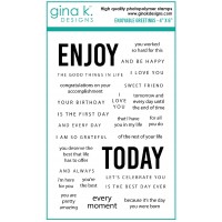 Gina K. Designs - Enjoyable Greetings (stamp and die bundle)