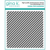 Gina K. Designs - Diagonal Stripes Background Stamp