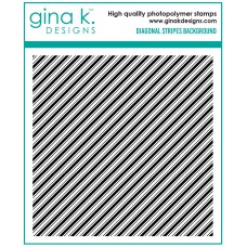 Gina K. Designs - Diagonal Stripes Background Stamp