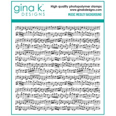 Gina K. Designs - Music Medley Background Stamp