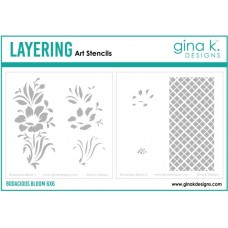 Gina K. Designs - Bodacious Blooms Stencil