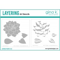 Gina K. Designs - Layered Peony Stencil