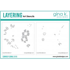 Gina K. Designs - Curved Floral Layering Stencil