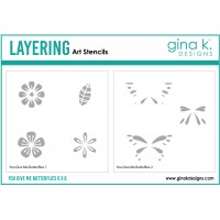 Gina K. Designs - You Give Me Butterflies Layering Stencil