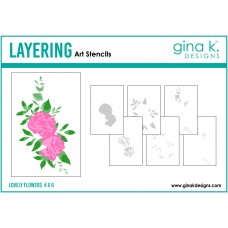 Gina K. Designs - Lovely Flowers Stencil