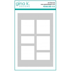 Gina K. Designs - Postage Grid Stencil