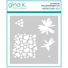 Gina K. Designs - Modern Floral Stencil