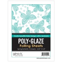 Gina K. Designs - Poly-Glaze Foiling Sheets - Spring Butterfly
