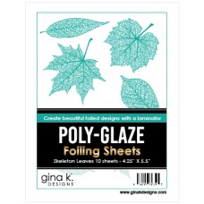 Gina K. Designs - Poly-Glaze Foiling Sheets - Skeleton Leaves