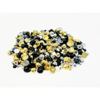 Gina K. Designs - Embellishment - Pearl Mix - Black, Gold and Silver