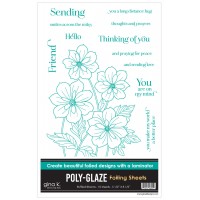 Gina K. Designs - POLY-GLAZE Foiling Sheets - Ruffled Blooms Gina K. Designs - POLY-GLAZE Foiling Sheets - Ruffled Blooms