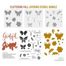 Gina K. Designs - Fluttering Fall Layering Stencil Bundle