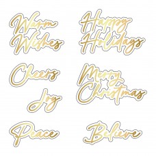 Honey Bee Stamps - Foil Script: Holiday Hot Foil Plate