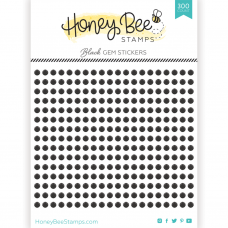 Honey Bee Stamps - Black Gem Stickers