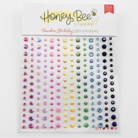 Honey Bee Stamps - Rainbow Birthday Gem Stickers