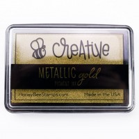 Honey Bee Stamps - Bee Creative Ink Pad Metallic Gold Pigment Ink